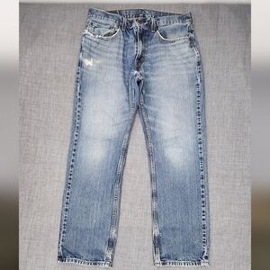 Levis 559 Relaxed Fit Light Wash Distressed 100% Cotton Jeans 34×32